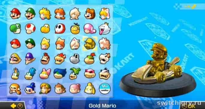 Mario Kart 8 Deluxe: как открыть всех персонажей и получить Gold Mario
