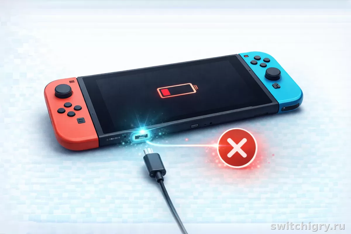 Почему Nintendo Switch не заряжается или заряжается медленно: что проверить в первую очередь