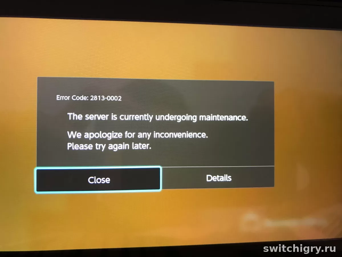 Код ошибки 2813-0002 на Nintendo Switch: что означает и как исправить