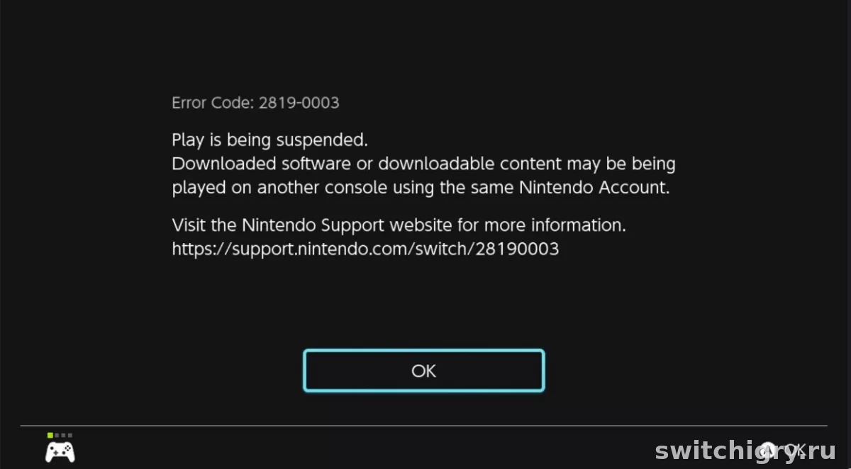 Код ошибки 2819-0003 на Nintendo Switch: что означает и как исправить
