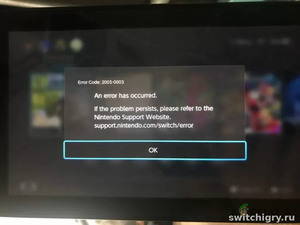 Ошибка 2005-0003 на Nintendo Switch: как понять, виновата microSD или сбилась загрузка
